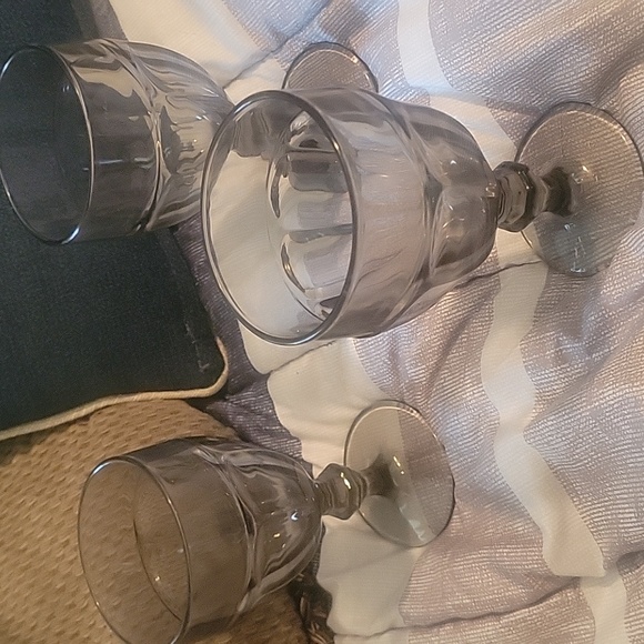 Libbey Gilbraltar Smokey Gray 7" Ice Tea Glasses, NO CALL OUTS. AMAZING - Picture 4 of 8